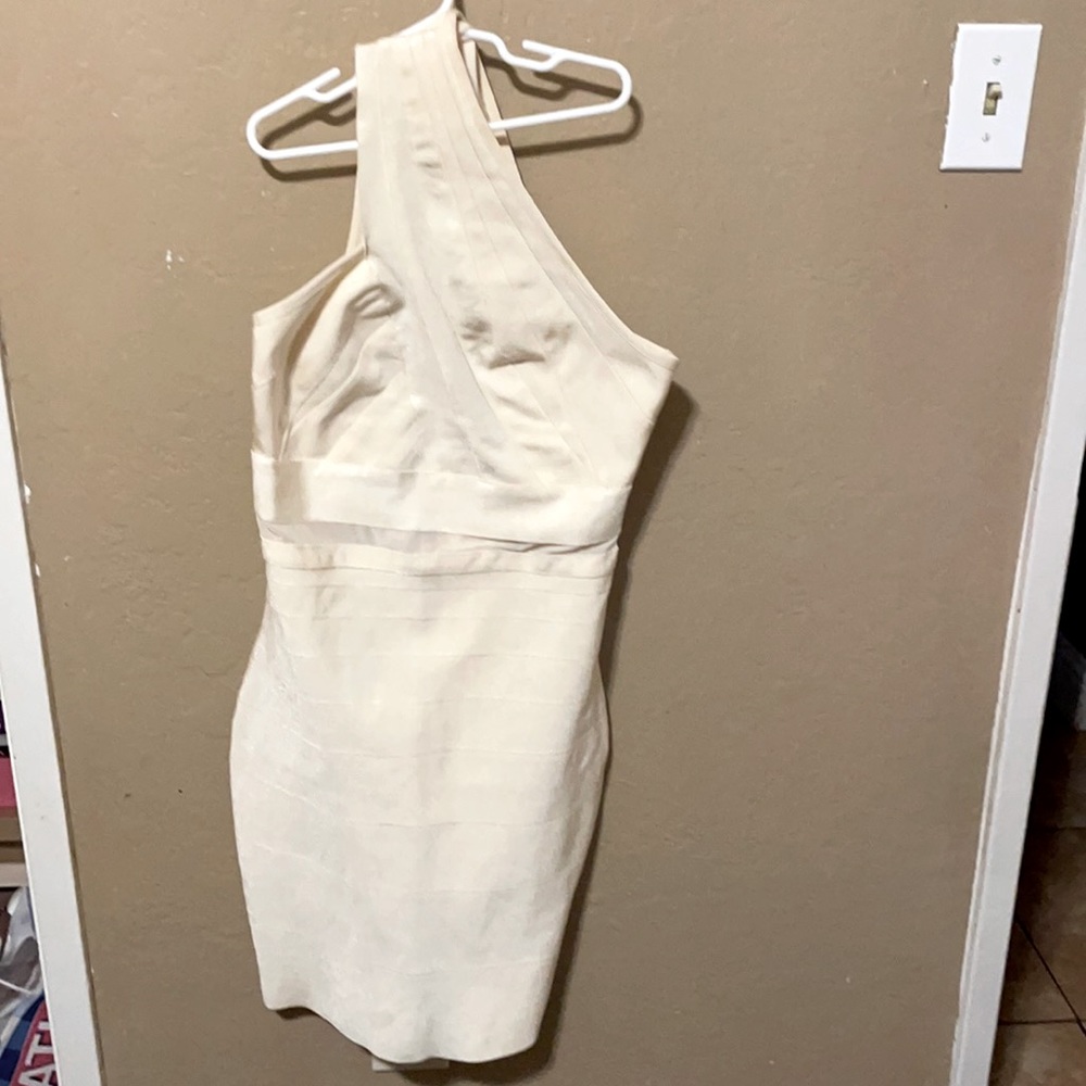 Bandage ivory dress